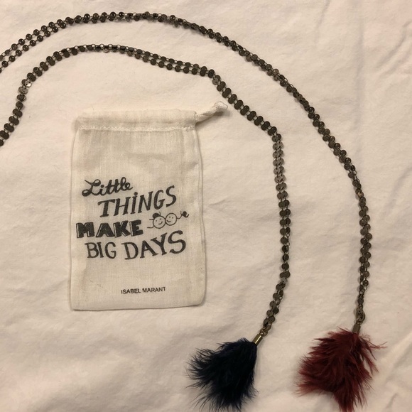 SOLD Isabel Marant feather charm necklaces - Picture 1 of 5